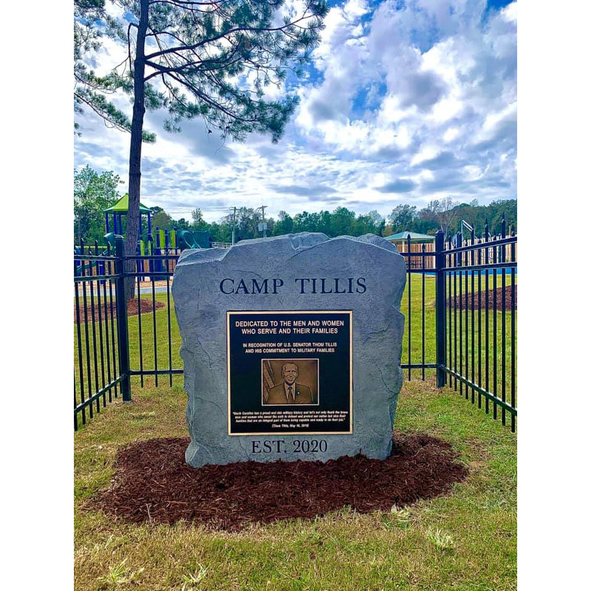 Bronze Military Dedicational Park Plaque | Randolph Rose Collection