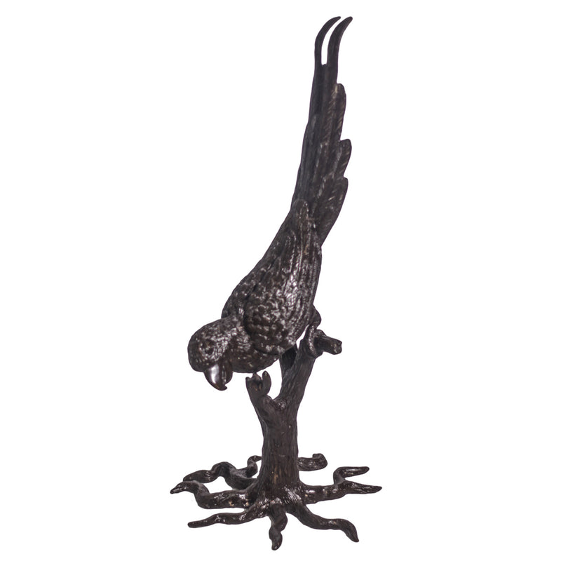 Bird Leaning on a Branch Bronze Sculpture-Custom Bronze Statues & Fountains for Sale-Randolph Rose Collection