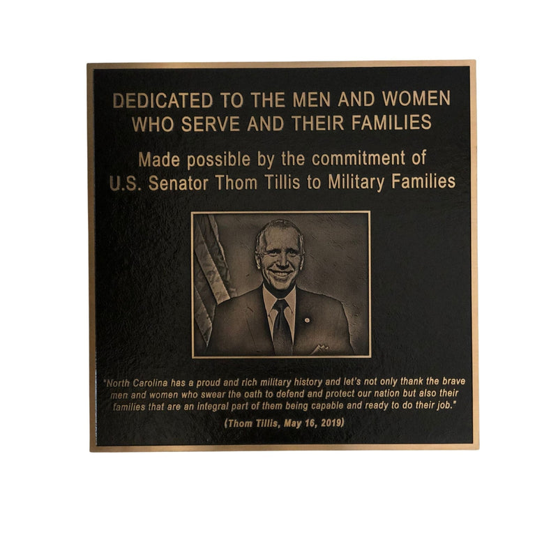 Dedication Plaque Example Bronze Military Dedicational Park Plaque | Randolph Rose Collection