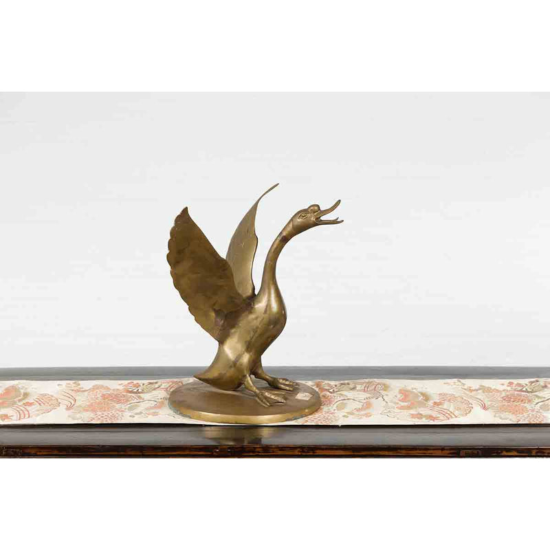Vintage Swan Tabletop Statue-Custom Bronze Statues & Fountains for Sale-Randolph Rose Collection