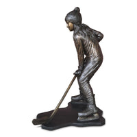 Faceoff Ice Hockey Girl-Custom Bronze Statues & Fountains for Sale-Randolph Rose Collection