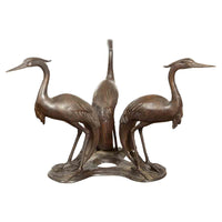 Triple Heron Coffee Table Base-Custom Bronze Statues & Fountains for Sale-Randolph Rose Collection