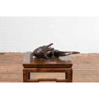 Bronze Alligator Sculpture with Textured Scutes-Custom Bronze Statues & Fountains for Sale-Randolph Rose Collection