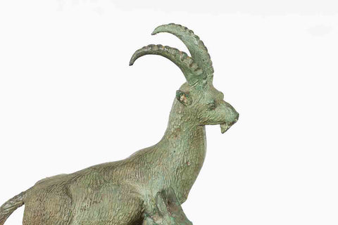 Bronze Tabletop Goat Sculpture