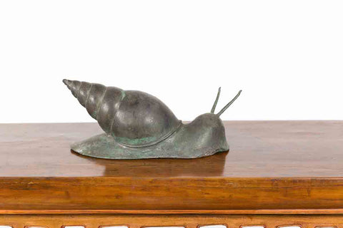 Small Bronze Snail Statue