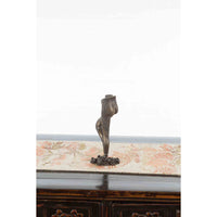 Vintage Bronze Ballerina Leg Candle Holder in Battement Frappé Position-Custom Bronze Statues & Fountains for Sale-Randolph Rose Collection