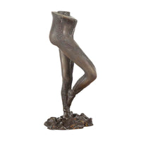 Vintage Bronze Ballerina Leg Candle Holder in Battement Frappé Position-Custom Bronze Statues & Fountains for Sale-Randolph Rose Collection