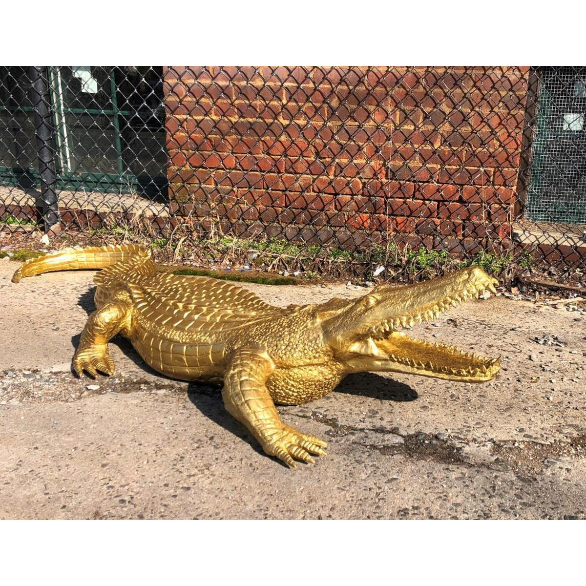 Gold Alligator Sculpture | Randolph Rose Collection