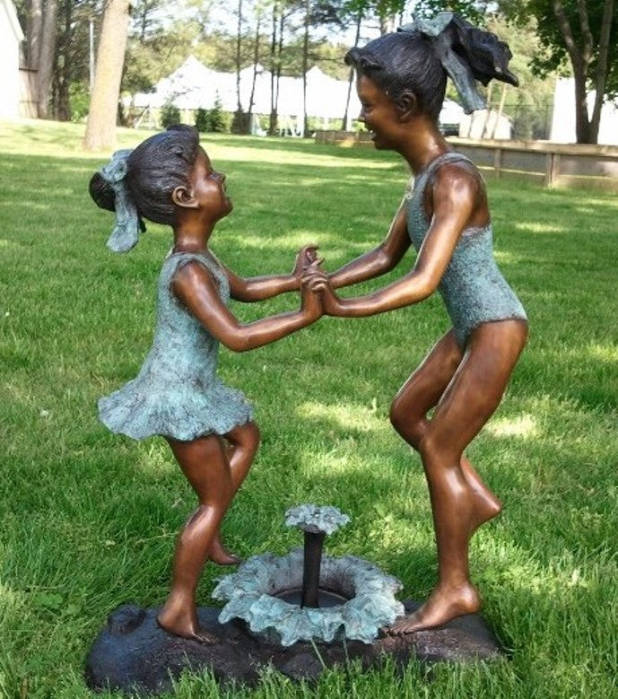Children's Bronze Fountain of Two Sisters | Randolph Rose Collection