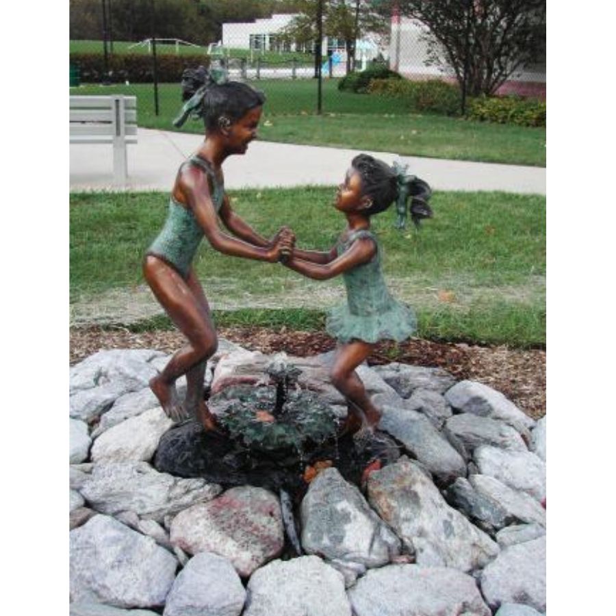 Children's Bronze Fountain of Two Sisters | Randolph Rose Collection