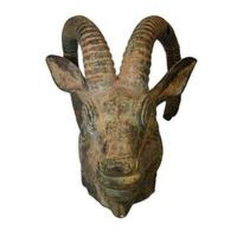 Vintage Style Bronze Rams Head