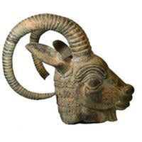 Vintage Style Bronze Rams Head-Custom Bronze Statues & Fountains for Sale-Randolph Rose Collection