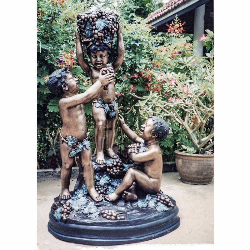 Cherubs Holding Grapes Bronze Sculpture | Randolph Rose Collection