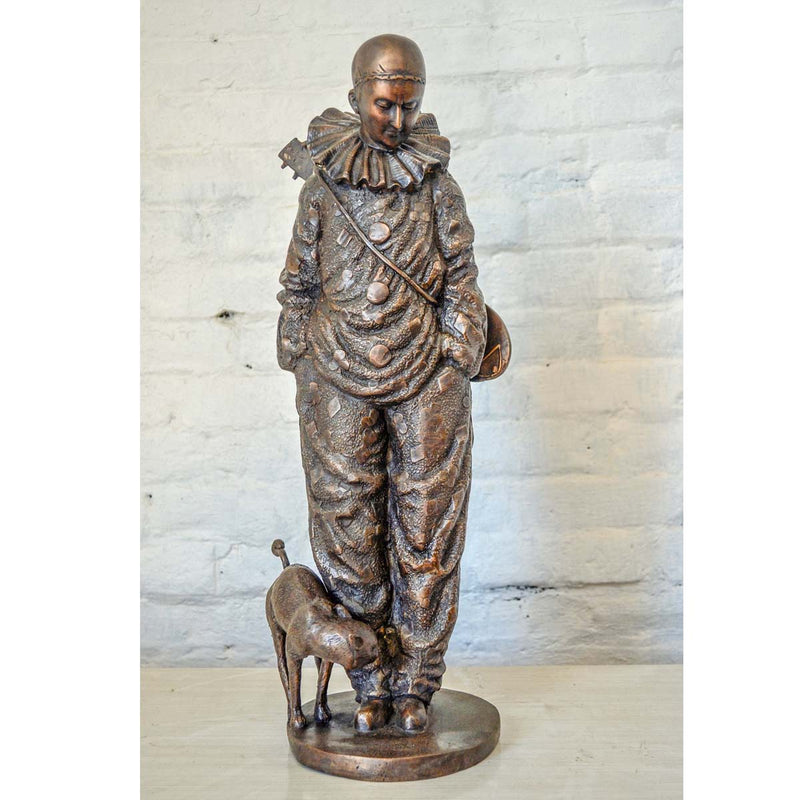 Bronze Clown and Dog Statuette | Randolph Rose Collection