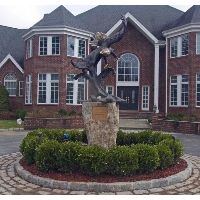 Eagle with Wings Spread (Left Wing up)-Custom Bronze Statues & Fountains for Sale-Randolph Rose Collection