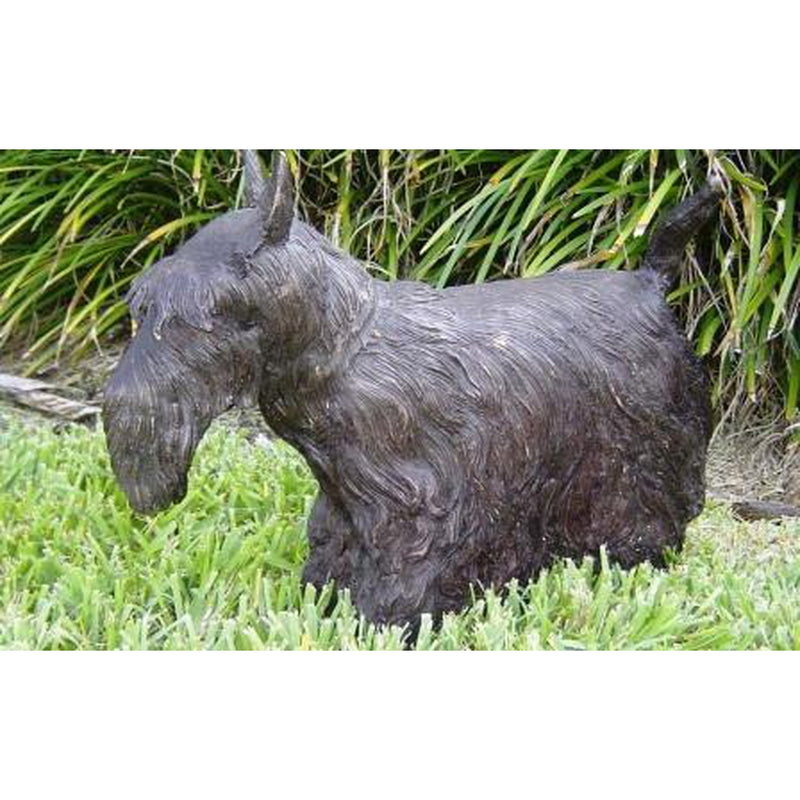 Scottish Terrier Dog bronze statue