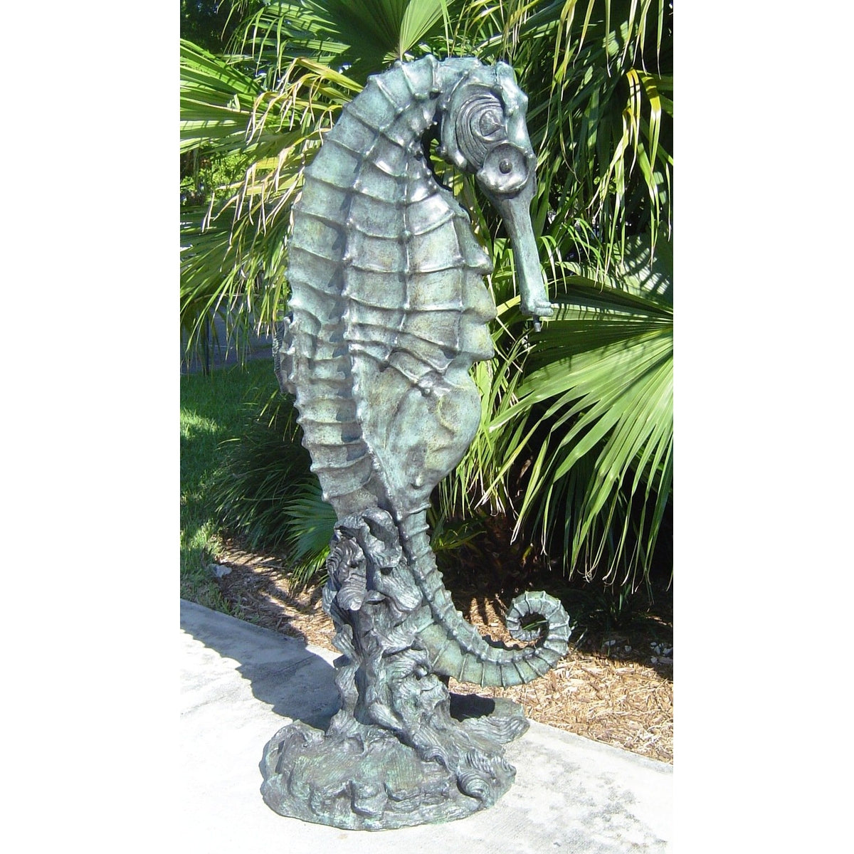 Large Bronze Seahorse Garden Statue | Randolph Rose Collection