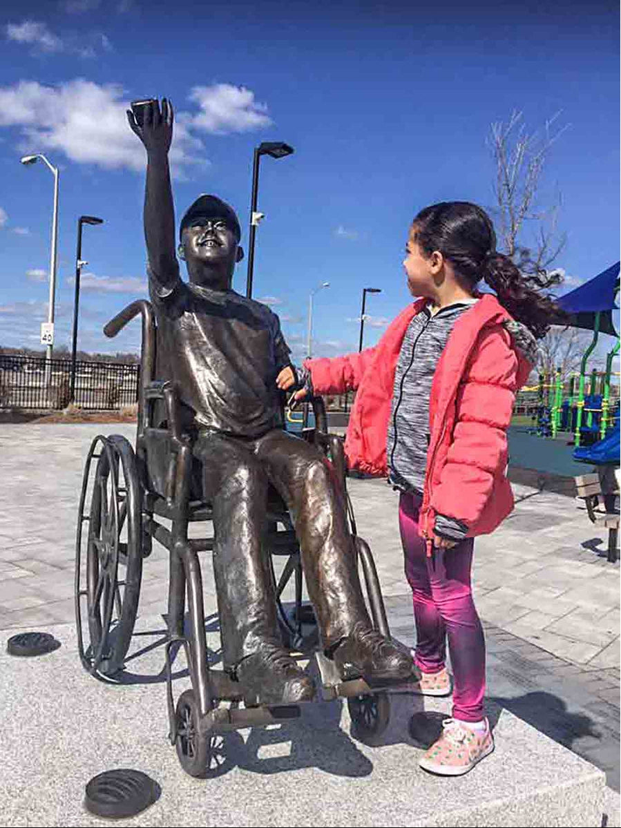 Children's Inclusive Wheelchair Statue | Randolph Rose Collection