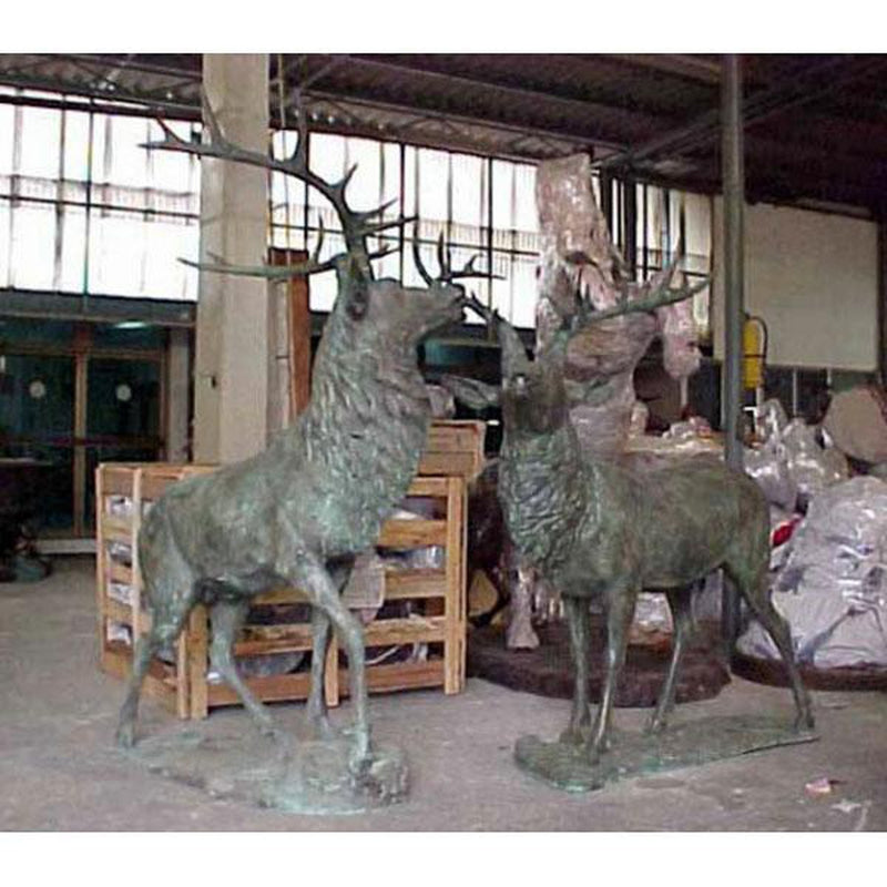 Elk Standing - Pair-Custom Bronze Statues & Fountains for Sale-Randolph Rose Collection