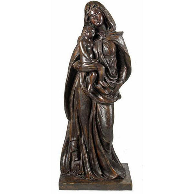 Madonna Virgin Mary and Baby Jesus Bronze Statue - Randolph Rose Collection