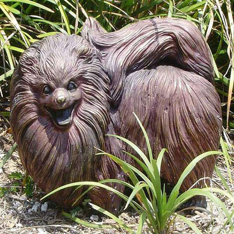 Bronze Dog Statue of a Pomeranian