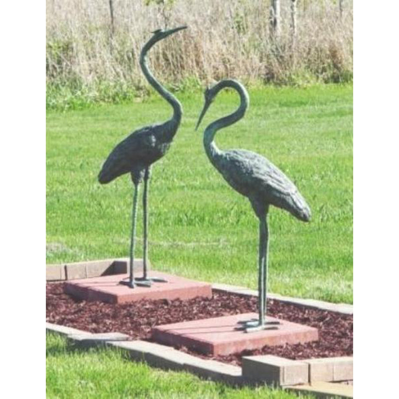 2 Cranes Close Mouthed-Custom Bronze Statues & Fountains for Sale-Randolph Rose Collection