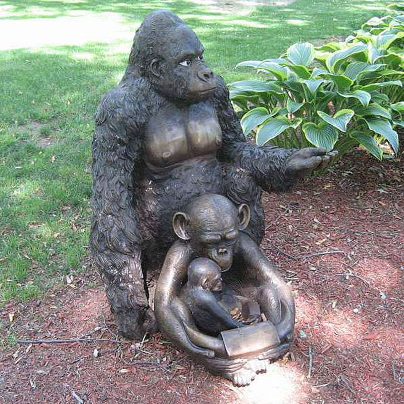 Bronze Monkey Gorilla Ape Art