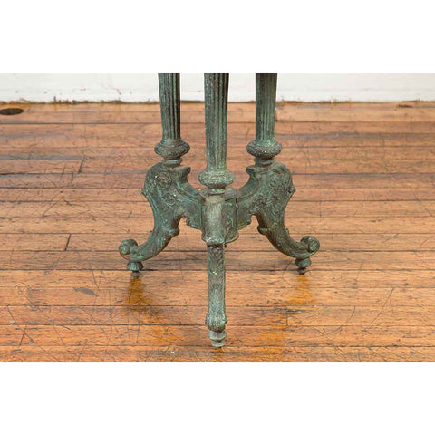 Verdigris Table Base Contemporary Verdigris Bronze Round Garden Table Statue | Randolph Rose ...